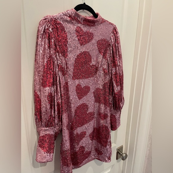 Farm Rio Heart Sequined Minidress Size XS - Picture 6 of 8